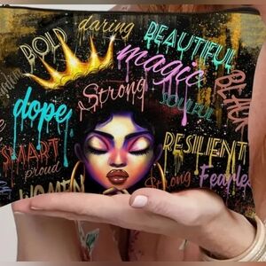 African-American inspired Cosmetic Bag